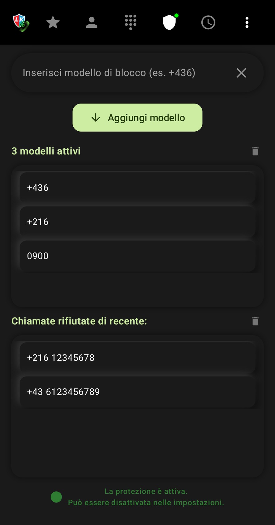 Lechs Dialer & Shield - Spamschutz & Shield Regeln